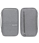 Arqumi Passport Holder Wallet, Portable Travel Wallet Travel Document Organiser, Waterproof Trave...